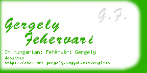 gergely fehervari business card
