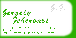 gergely fehervari business card